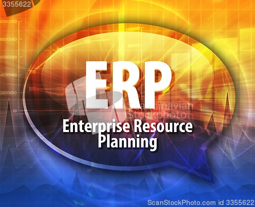 Image of ERP acronym word speech bubble illustration