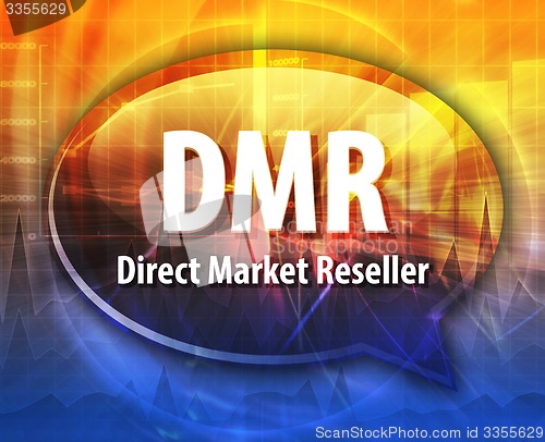 Image of DMR acronym word speech bubble illustration