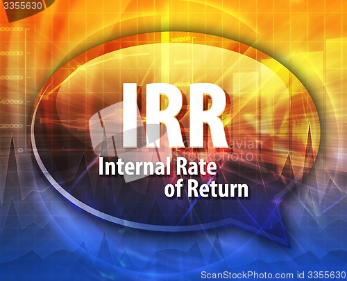Image of IRR acronym word speech bubble illustration