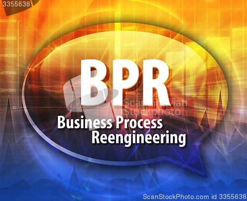 Image of BPR acronym word speech bubble illustration