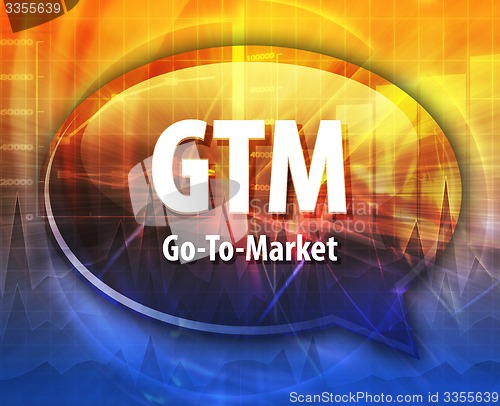 Image of GTM acronym word speech bubble illustration