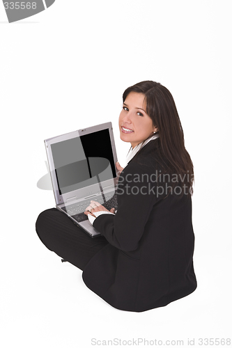 Image of Businesswoman with laptop