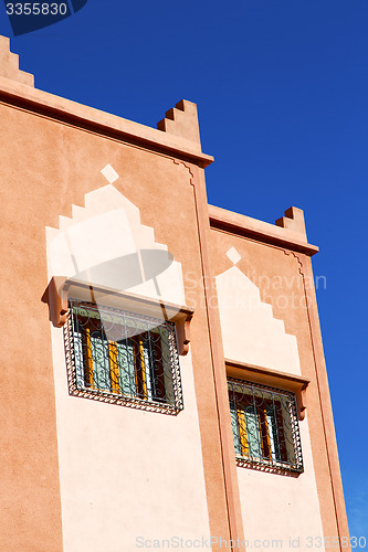 Image of  window in morocco africa   old construction wal brick historica