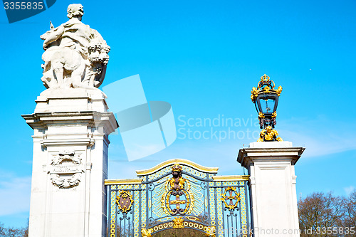 Image of in london england the old metal gate  royal palace