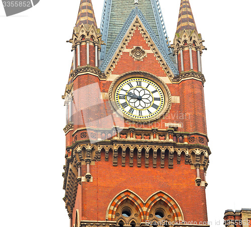 Image of old architecture in london england windows and brick exterior wa