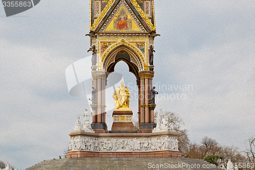 Image of albert monument in london england kingdome and old construction