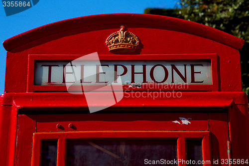 Image of telephone in england london obsolete box classic british icon