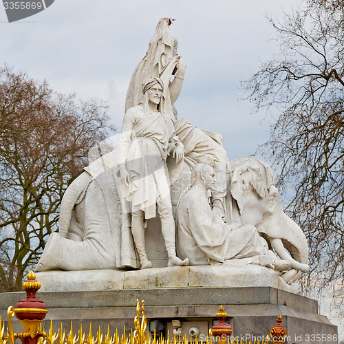 Image of albert monument in london england kingdome and old construction