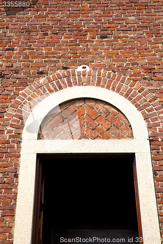Image of  church door    italy  lombardy   column  the milano old     clo