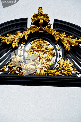 Image of in london england the old metal gate  royal palace