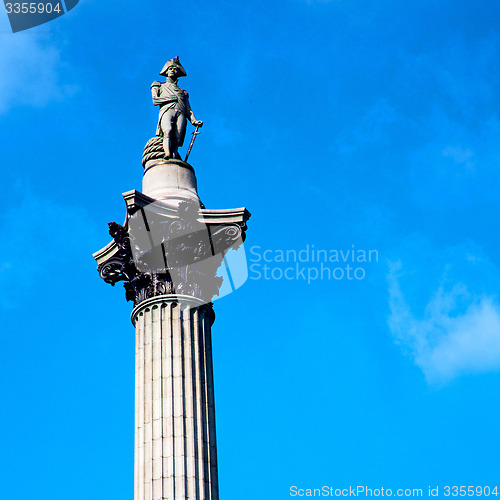 Image of column in london england old architecture and sky