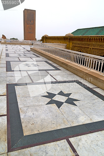 Image of the   chellah  in        old roman deteriorated monument   site