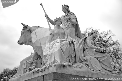 Image of albert monument in london england kingdome and old construction