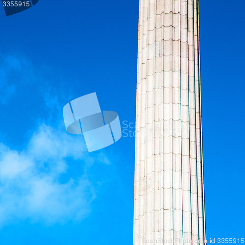 Image of column in london england old   architecture and sky