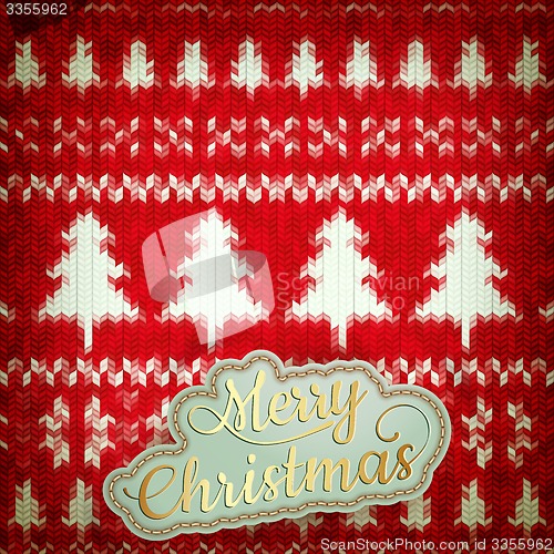 Image of Knitted Christmas background. EPS 10