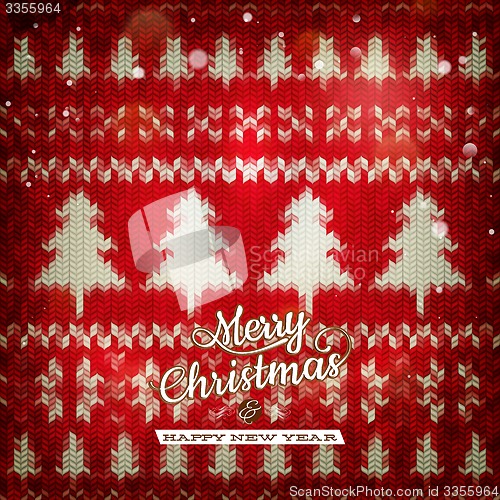 Image of Knitted Christmas background. EPS 10