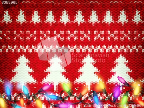 Image of Knitted Christmas background. EPS 10