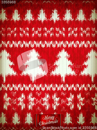 Image of Knitted Christmas background. EPS 10