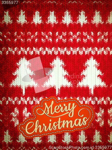 Image of Knitted Christmas background. EPS 10