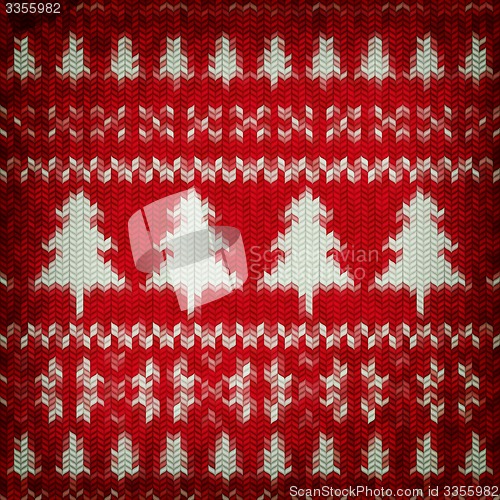 Image of Knitted Christmas background. EPS 10