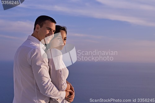 Image of happy young romantic couple have fun and  relax at home