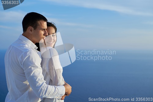 Image of happy young romantic couple have fun and  relax at home