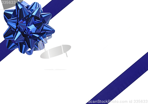 Image of Blue Gift wrapping bow