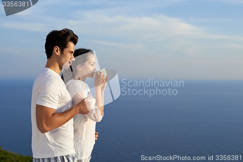 Image of happy young romantic couple have fun and  relax at home