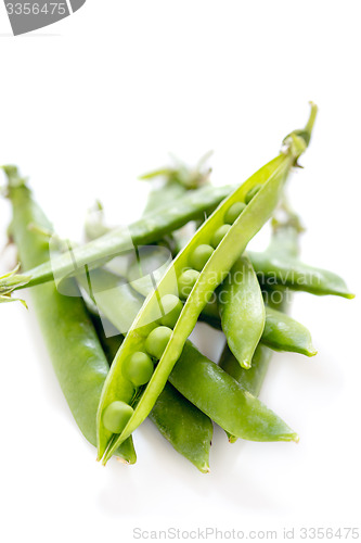 Image of Pods of green peas.