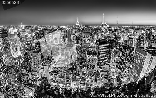 Image of New York City Manhattan downtown skyline.