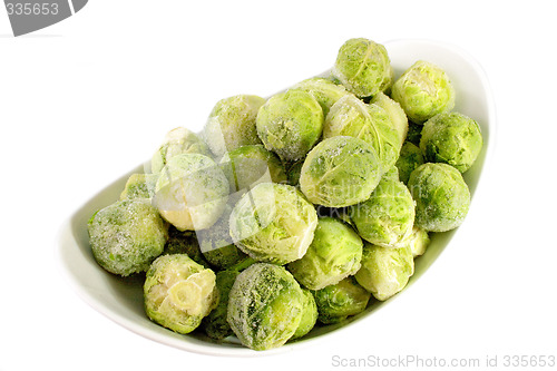 Image of Frozen Brussel Sprouts in a bowl