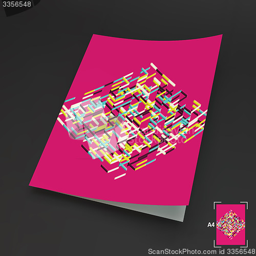 Image of A4 Business Blank. Abstract Vector Illustration. 