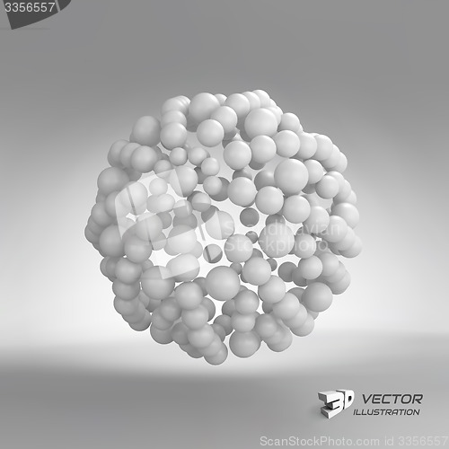 Image of 3d abstract spheres composition. Vector illustration. 