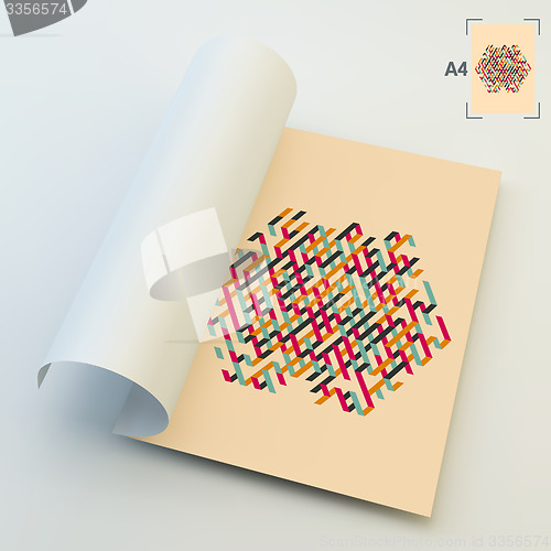 Image of A4 Business Blank. Abstract Vector Illustration. 