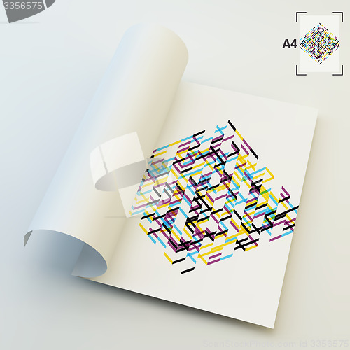 Image of A4 Business Blank. Abstract Vector Illustration. 