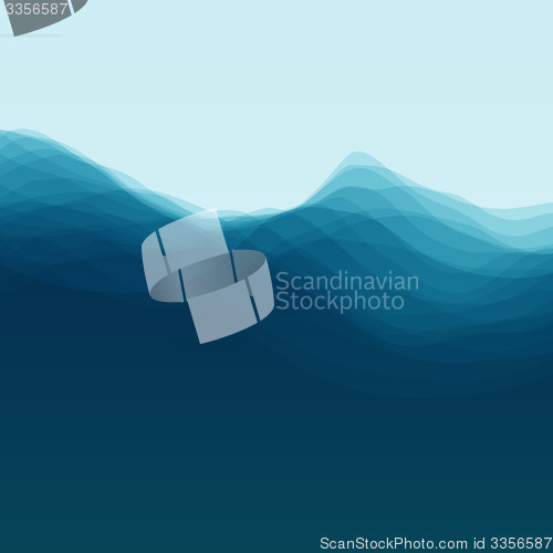 Image of Water Wave. Vector Illustration For Your Design. 