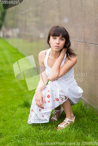 Image of Young beautiful woman portrait