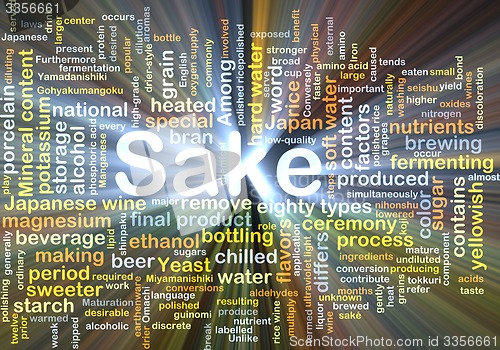 Image of Sake background concept glowing