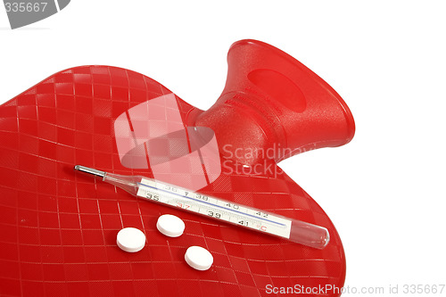 Image of Hot Water Bottle with pills