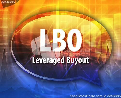 Image of LBO acronym word speech bubble illustration