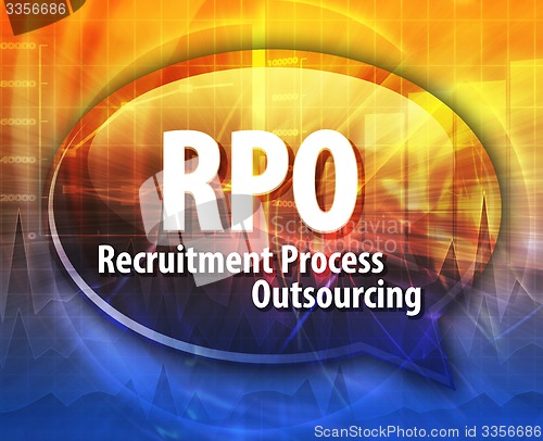 Image of RPO acronym word speech bubble illustration