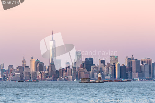 Image of New York City Manhattan downtown skyline