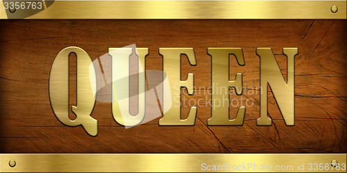 Image of Vintage Door Plate, Queen