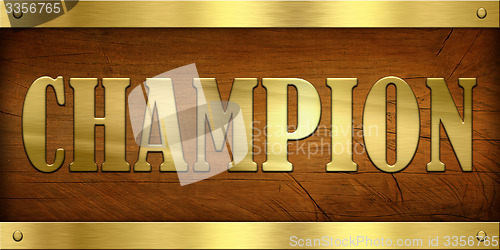 Image of Vintage Door Plate, Champion