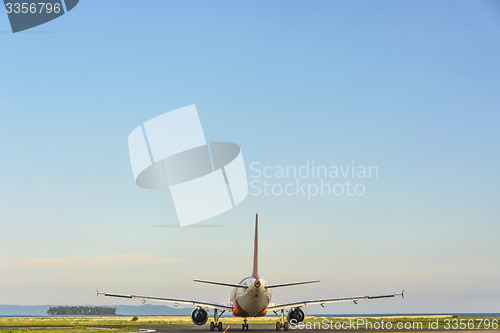 Image of Commercial Plane Taxiing