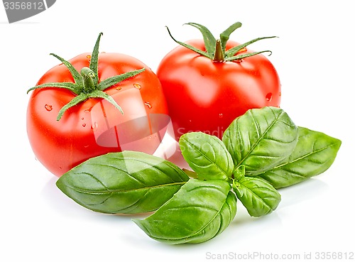 Image of fresh tomatoes and basil 