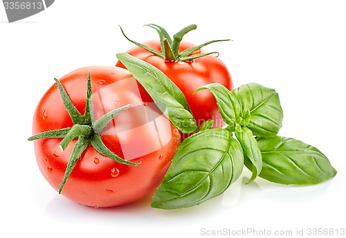Image of fresh tomatoes and basil 