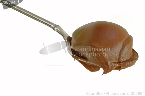 Image of Spoon with chocolate cream