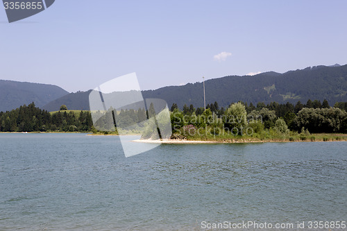 Image of Lake Forggensee in the Bavarian Alps 