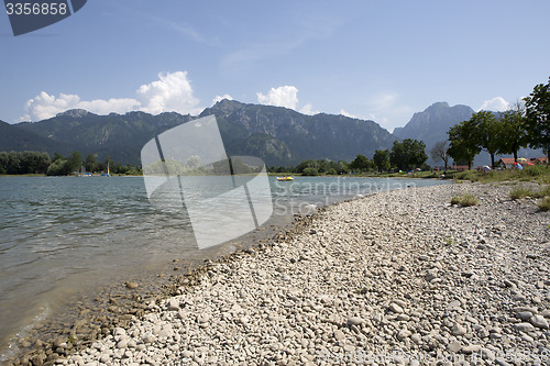 Image of Lake Forggensee in the Bavarian Alps 